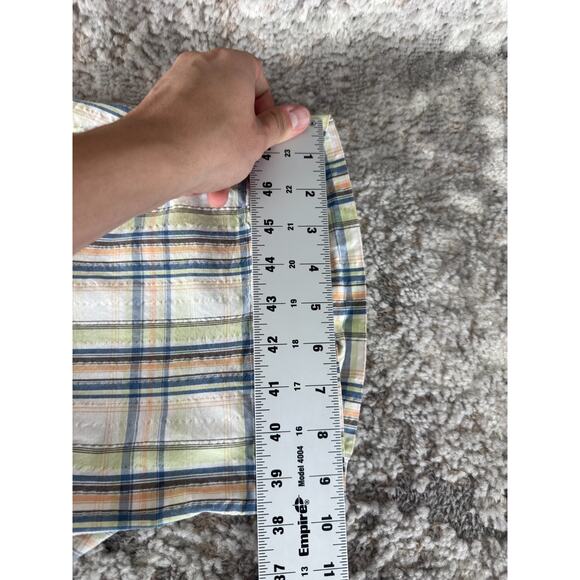 Paradise Shores Size 12 Flat Front Plaid Shorts Colorful Button Zip Casual - Picture 6 of 10